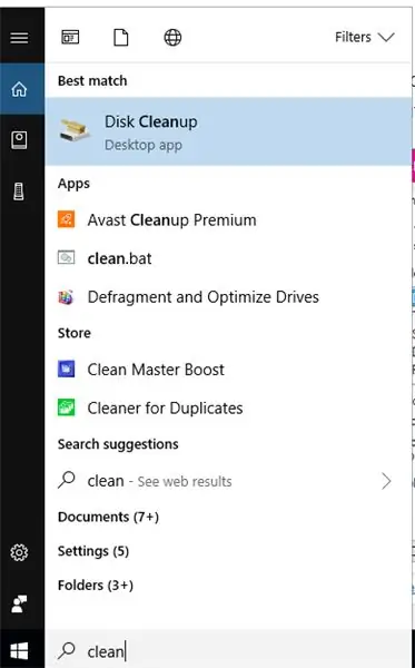 Nhấp vào Disk Cleanup