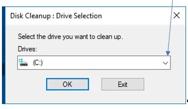Odaberite pogon koji je potrebno očistiti