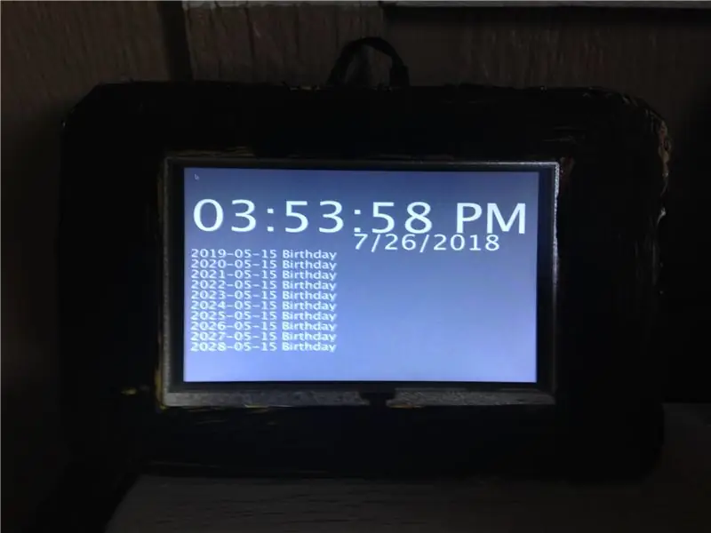 DIY Raspberry Pi Smart Google Calendar Clock