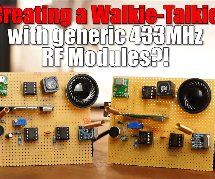 DIY Walkie-Talkie ընդհանուր 433 ՄՀց ՌԴ մոդուլներով ՝ 4 քայլ