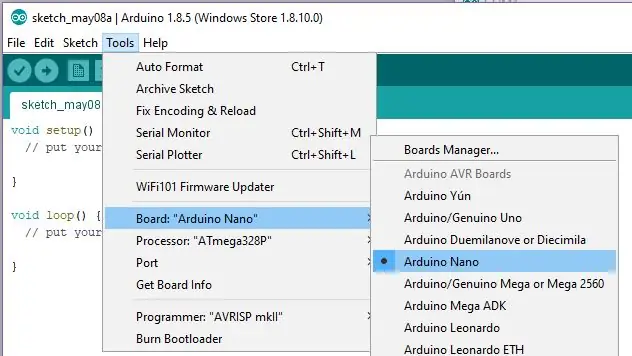 ARDUINO BOARD VƏ PORT -u seçin