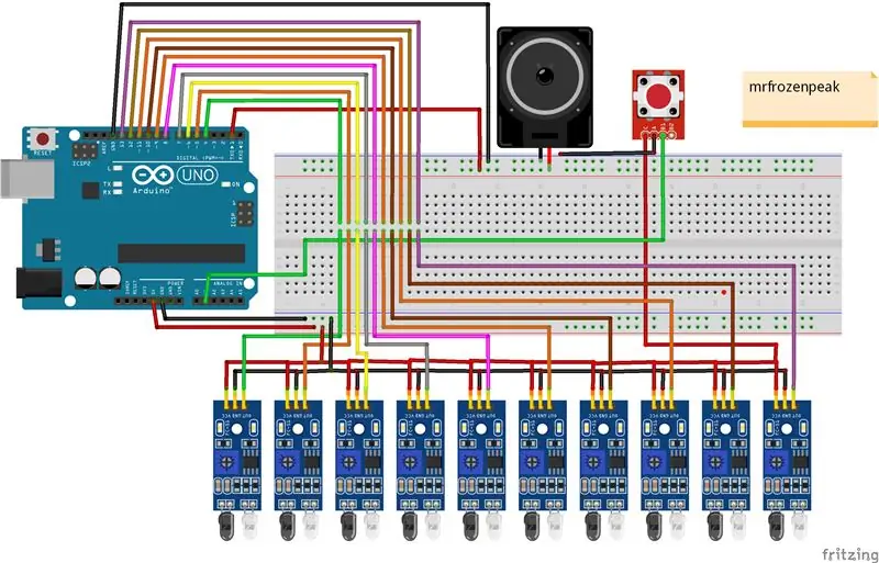 Bedrading Ir-sensormodule en aanraaksensorschakelaar