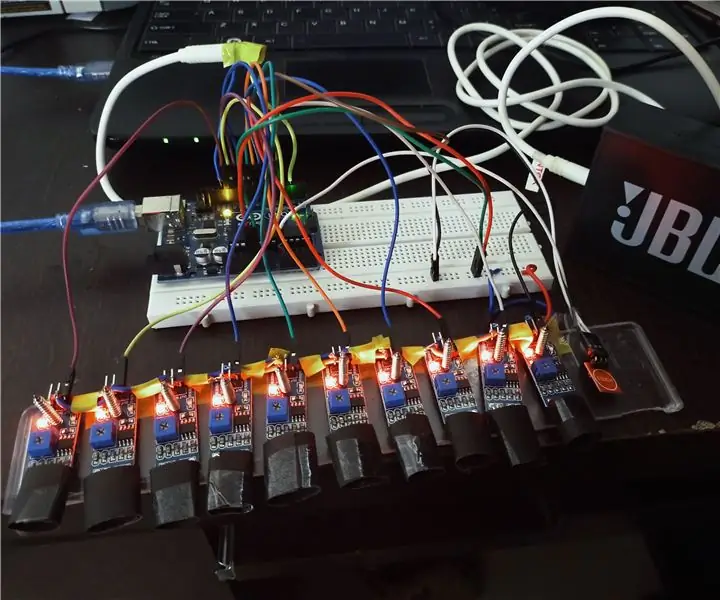 Piano ajrore duke përdorur sensorin e afërsisë IR, altoparlantin dhe Arduino Uno (i azhurnuar/pjesa 2): 6 hapa