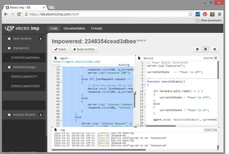 Imp Firmware, agentkode en opknapping