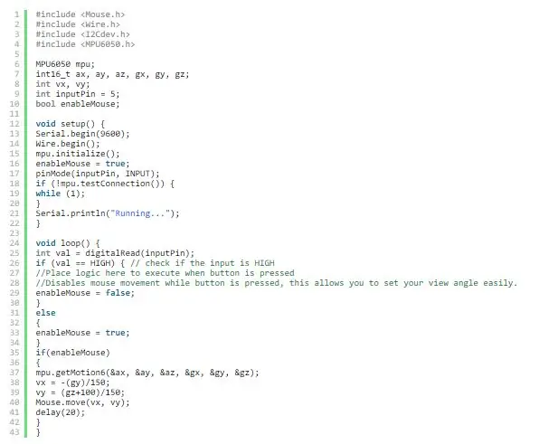 Code pour Arduino