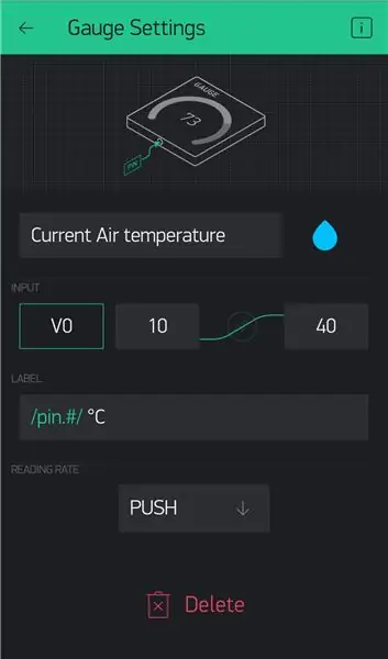 Vytvoření termostatu „Blynk“