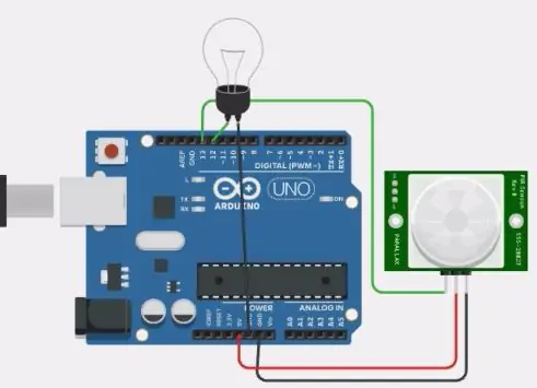 2 -кадам: Чыгуучу түзмөктүн лампасын ARDUINOго туташтыруу