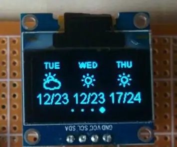 יישומון מזג אוויר ESP8266: 9 שלבים (עם תמונות)