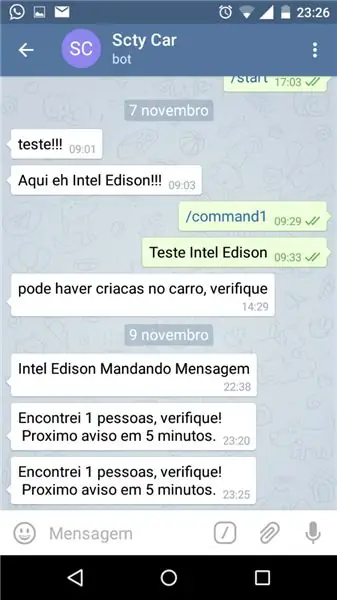 Intel Edison Espião + Bot-Telegramm