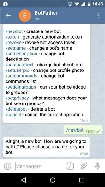 Telegram ya Obtendo Um Bot (BotFather)