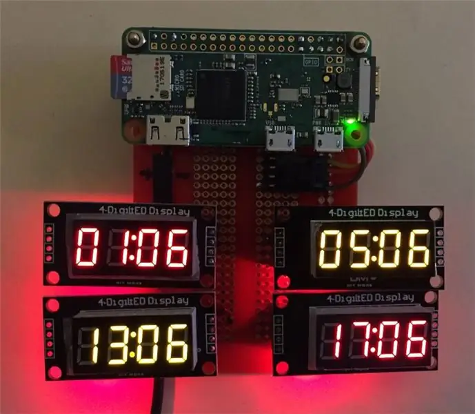 Horloge numérique radio amateur Raspberry Pi