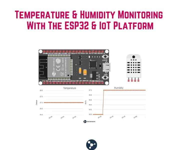 ESP32 болон AskSensors Cloud ашиглан өрөөний температур ба чийгшлийн хяналт: 6 алхам