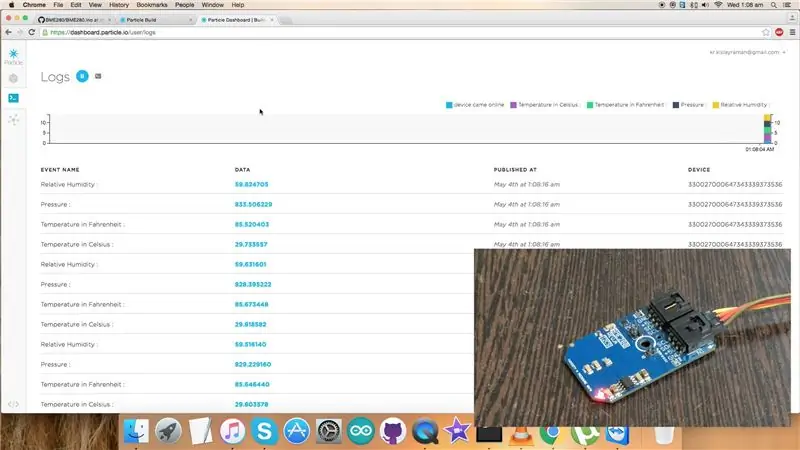 Código de monitoreo de temperatura, presión y humedad