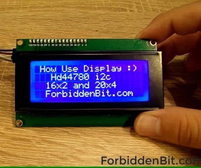 Hur man använder LCD HD44780 I2c: 5 steg