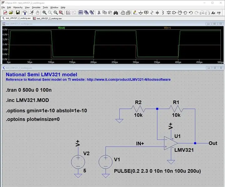 Kako koristiti op-amp model dobavljača čipova u LTSpice: 10 koraka