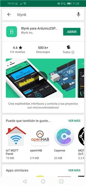 Creando La App الفقرة Controlarlo En Blynk