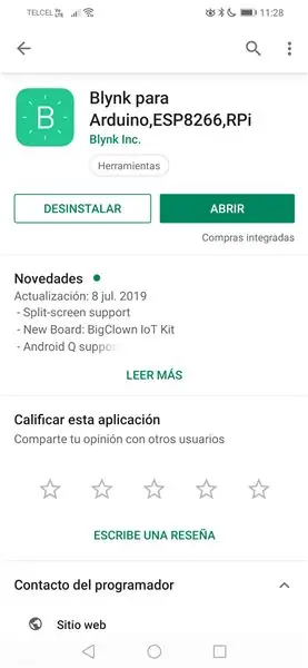 Creando La App الفقرة Controlarlo En Blynk