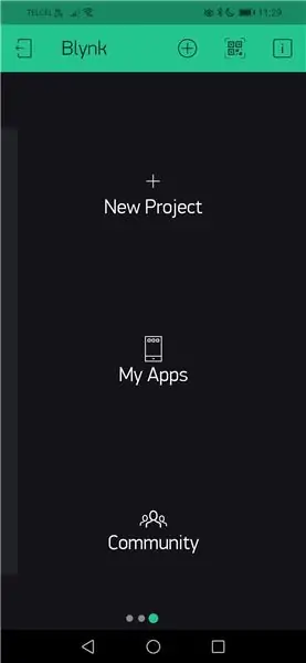 Izveidojiet lietotni Creando Controlarlo En Blynk