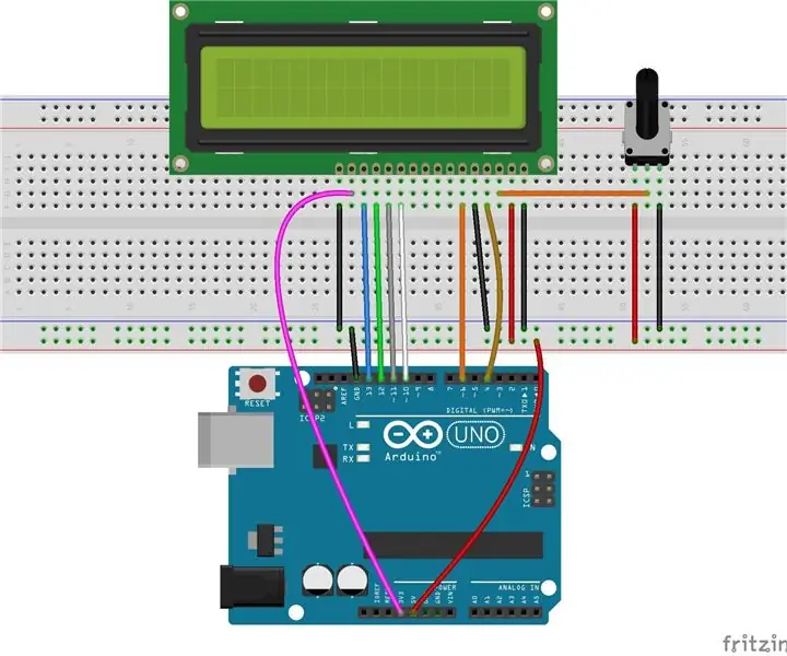 LCD 1602 Med Arduino Uno R3: 6 trin