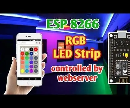 ESP 8266 Nodemcu RGB LED Sawb Tswj los ntawm Lub Vev Xaib Chaw Taws Teeb: 4 Kauj Ruam