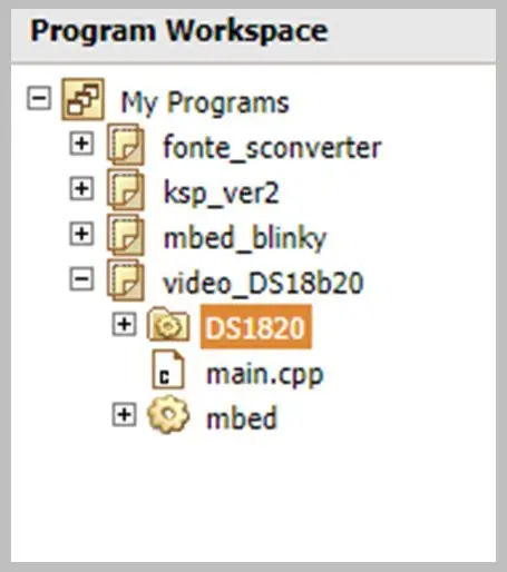 โปรแกรมใหม่ใน MBED