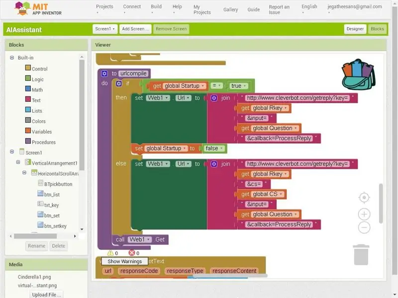 MIT APP Inventor Design und Code