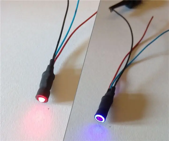 Dvojfarebný 5 mm LED krúžok (DIY): 4 kroky (s obrázkami)