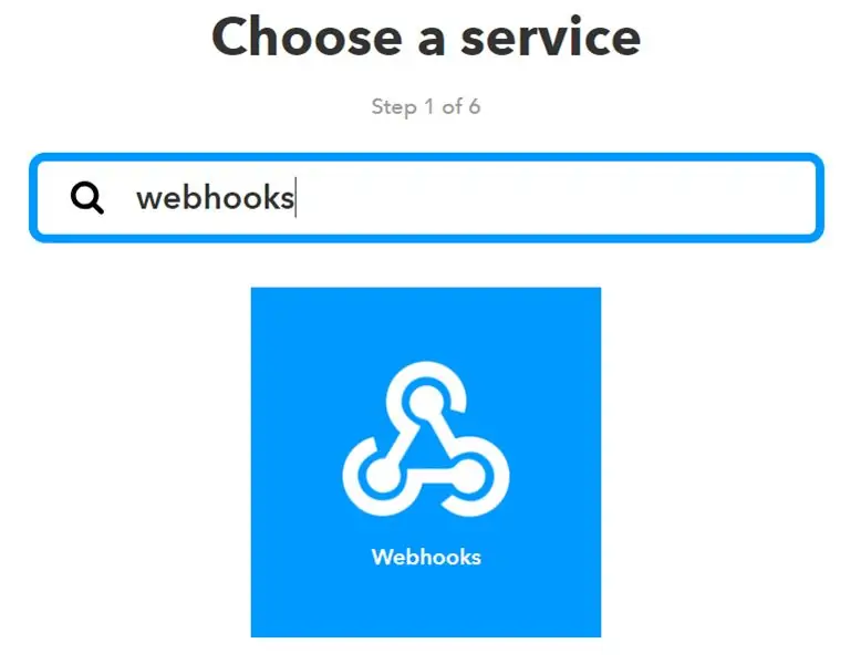 Crie um novo miniaplicativo no IFTTT com webhooks