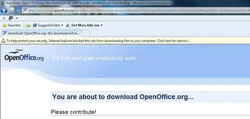 Ladda ner OpenOffice och kör installationsprogrammet