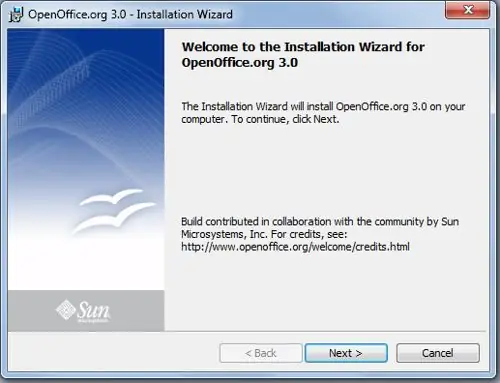 Установить OpenOffice.org