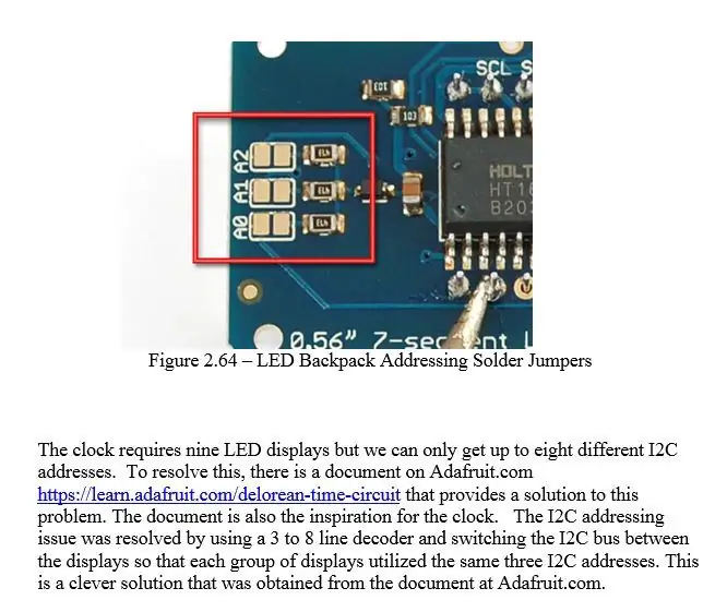 Components: motxilla LED