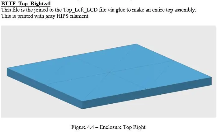 3D মুদ্রণ - BTTF_Top_Left_LCD.stl এবং BTTF_Top_Right.stl