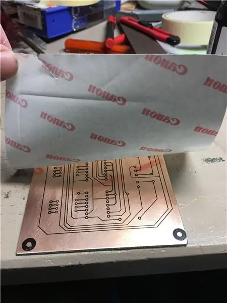 Fixando o Toner no PCB