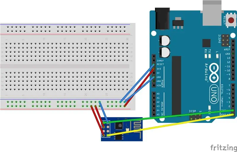 Conexión de Arduino a ESP 8266