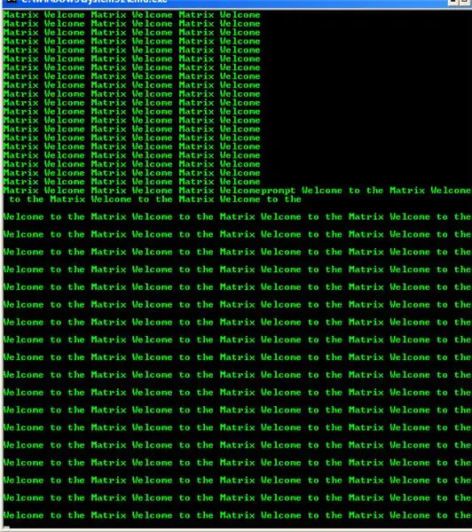 Selamat datang di Matrix di Command Prompt: 5 Langkah (dengan Gambar)