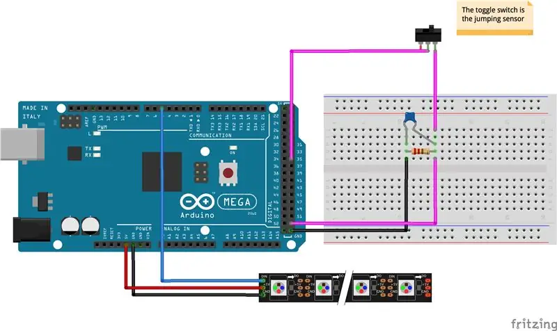 Bevestig de springsensor