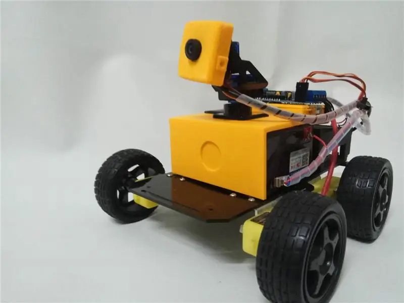 Piesang/Framboos Pi + Arduino Rover Met Webcam