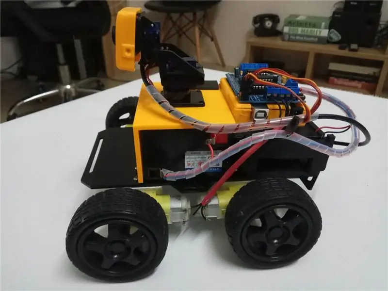 Zet Banana Pi in de 3D-geprinte behuizing, monteer de rest van de Rover