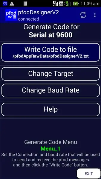 Genererar Arduino Sketch