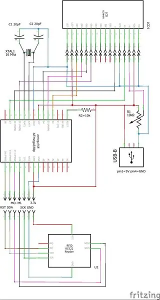 Atmega328 auf einem Lötbrett