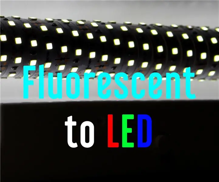 Converteix el llum fluorescent en LED (aquari): 5 passos (amb imatges)