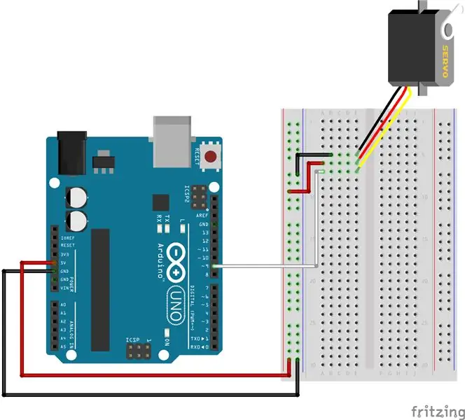 Sluit de elektronica, motoren, LED's aan