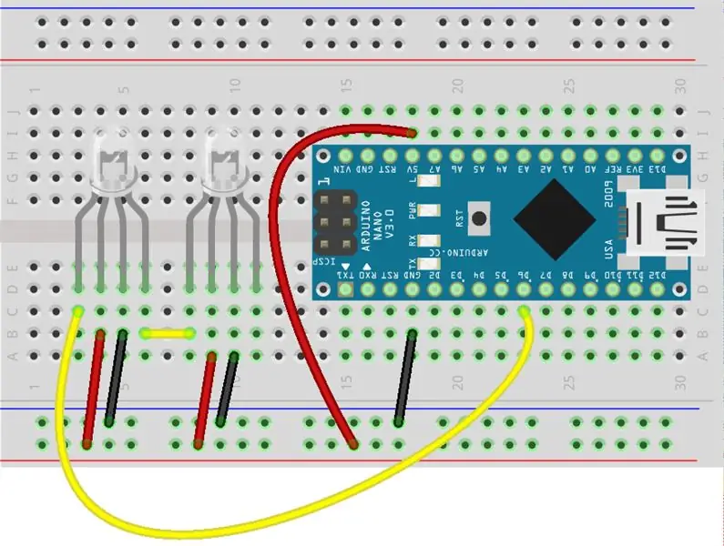 Anslut elektronik, motorer, lysdioder