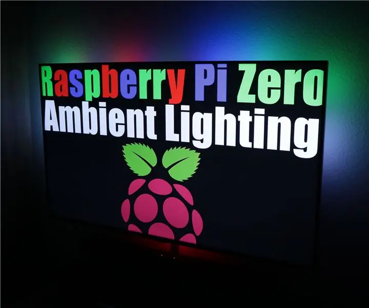 Lag din egen omgivelsesbelysning med Raspberry Pi Zero: 5 trinn (med bilder)