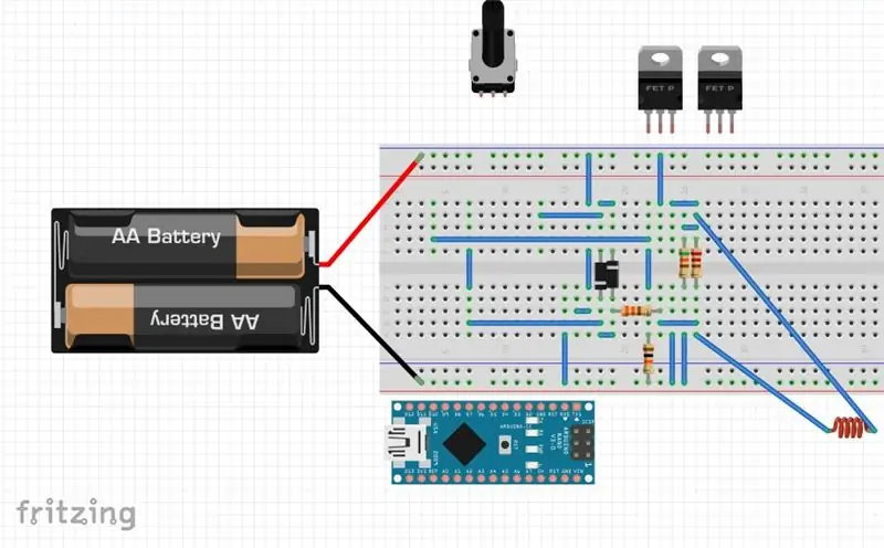 De detector bouwen (Breadboard)