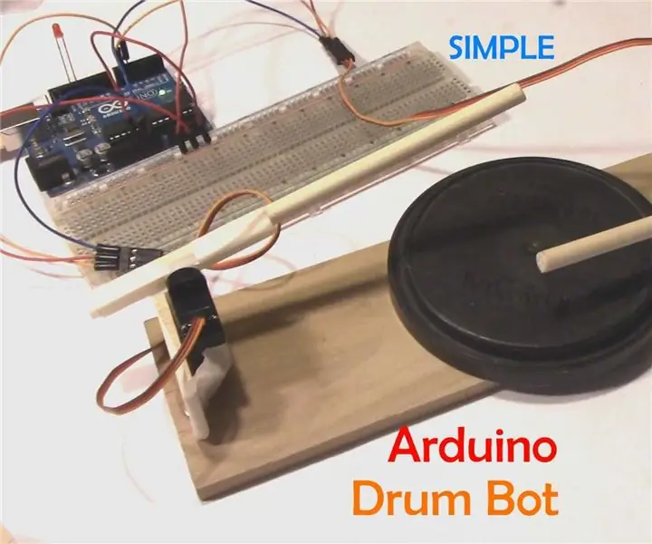 Прост барабанен робот Arduino: 5 стъпки