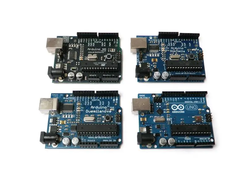 Rôzne typy Arduinos