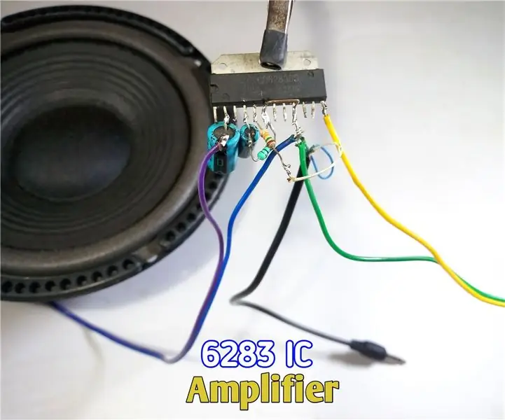 6283 IC pojačalo bez PCB -a: 11 koraka