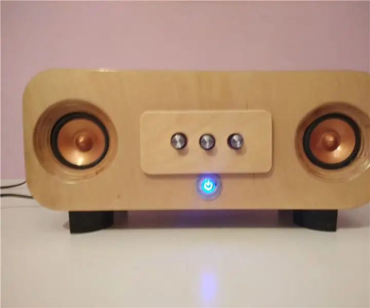 Wooden 2.1 Speaker: 4 Hakbang (na may Mga Larawan)