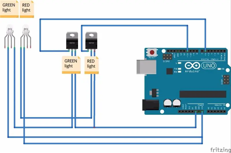 Bước 4: Kết nối các dải LED RGB với Arduino